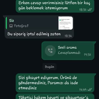 Sipariş İptali Ve Ücret İadesi Konusunda Driphouse'dan Cevap Yok