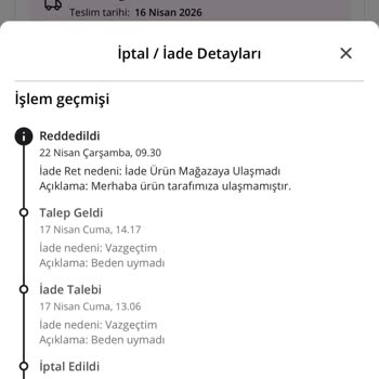İade Redleri Ve Yetersiz Müşteri Desteği Nedeniyle 1.357 TL Geri Ödeme Talebi