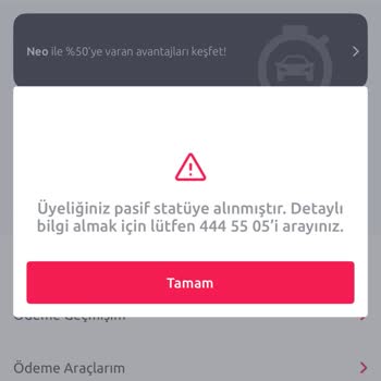 Üyeliğim İki Yıldır Askıda Ve Sürüş Puanı Nedeniyle