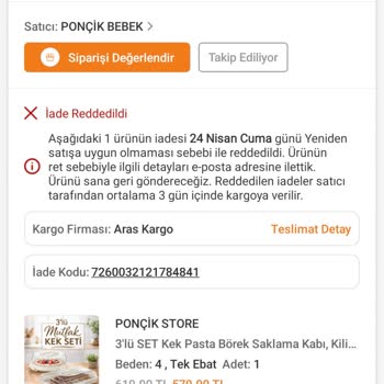 Kapanmayan Kapaklar Ve Saygısız Satıcı Nedeniyle İade Reddi