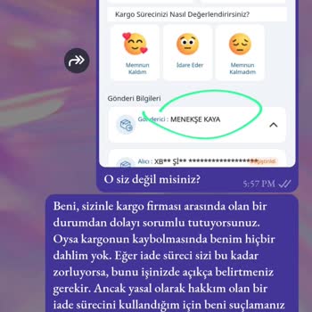 Melek Kaya Hijab Teslim Edilmeyen Ürün İadesi Geri Ödenmedi Ve Satıcı Uygunsuz Hakaretlerde Bulundu