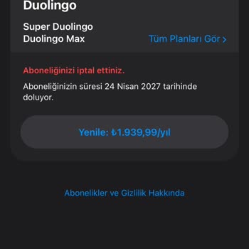 İzinsiz Duolingo Aboneliği Ve 1.991 TL Ücret İadesi Talebi