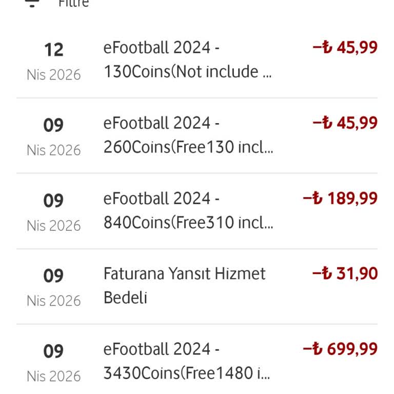 Efootball Faturaya Yansıt Özelliği Kapalıyken Konami’den İzinsiz 1.200 TL Ödeme Ve İade Talebi