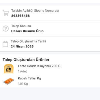 Migros Küflü Peynir ve Kabak Tatlısı Teslim Edildi, Sağlık Riski Ve İade Talebi