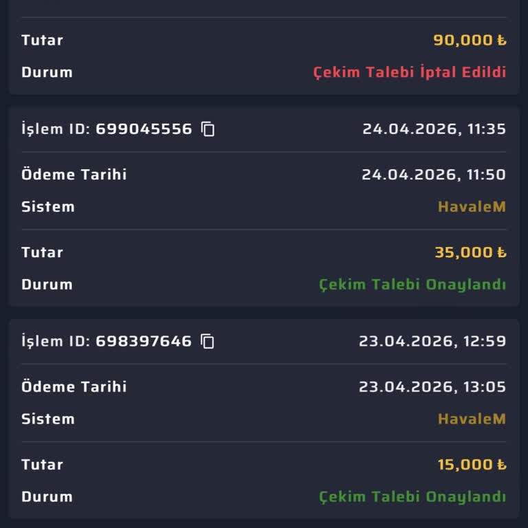Betnis Çekim İptali ve Ödeme Kesintisi
