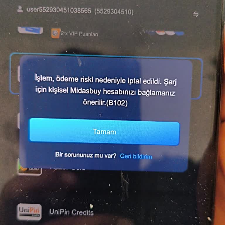 Midasbuy'da Fatura Üzerinden UC Satın Alınamıyor, Risk Uyarısı Devam Ediyor