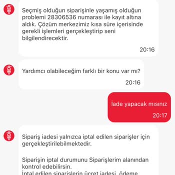 Teslim Edilmediği Görünen Sipariş İçin İade Ve Özür Talebi