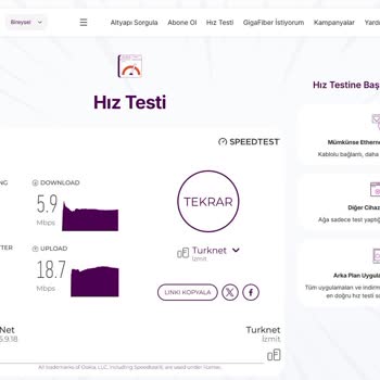 TurkNet Gigafiber Hız Sorunu Ve Destek Eksikliği