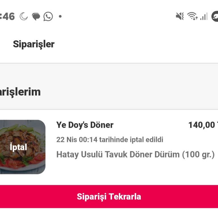 Joker Kuponlu Döner Siparişim Restoran Tarafından Haksızca İptal Edildi Ve Fiyatı Aniden Yükseldi