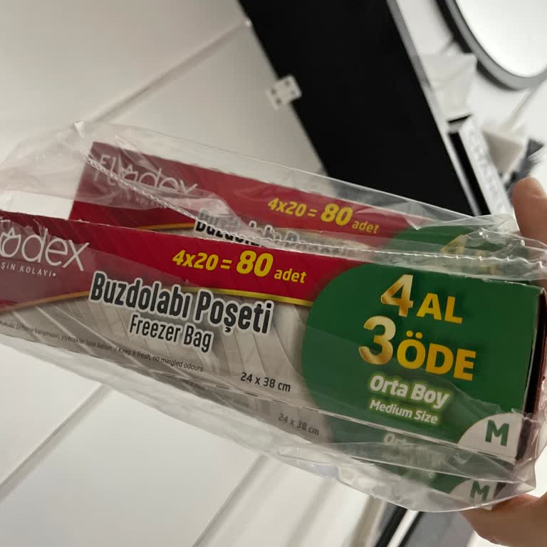 Flodex Dörtlü Buzdolabı Poşeti İlk Kullanımda Yırtık