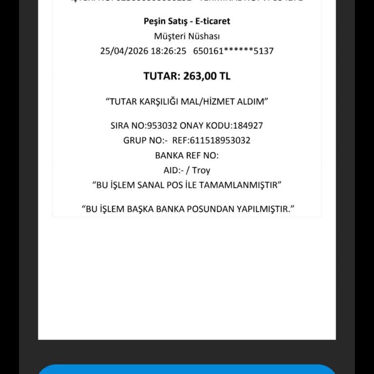 Bilet.com Yetkisiz 263 TL Çekimi Ve İade Talebi