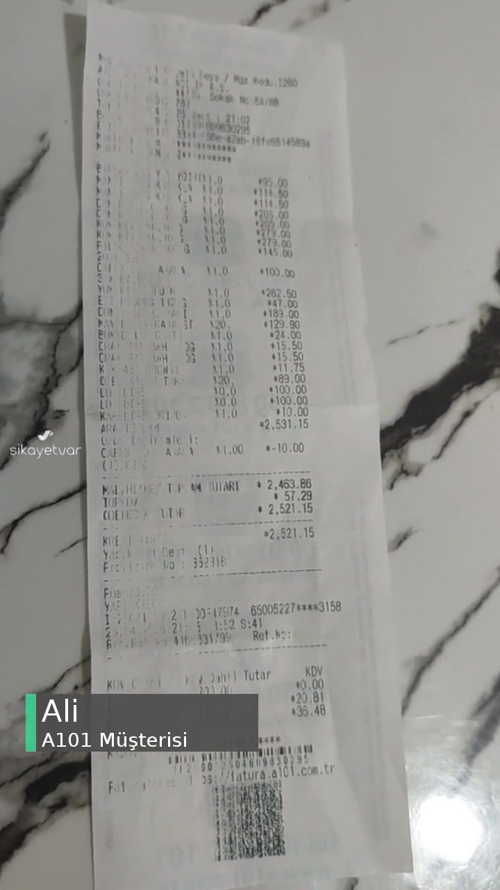 A101 Satış Fişi Okunmuyor videonun kapak resmi