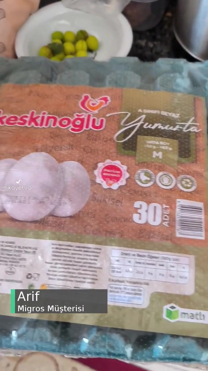 Migros'tan Alınan Yumurtalarda Çok Pis Koku Var, Bayat Olabilir! videonun kapak resmi
