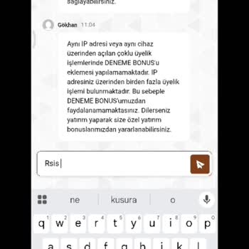 Deneme Bonusu Çekim Talebim Çoklu Üyelik İddiası Nedeniyle Reddedildi