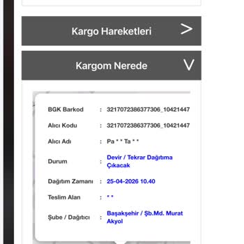 Bir Günde Kargo “Dağıtıma Çıktı” Olarak Görünmesine Rağmen Hala Tarafıma Teslim Edilmedi