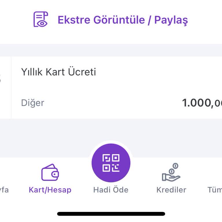 Bilgilendirilmeden Kesilen 1000 TL Kart Aidatı İadesi