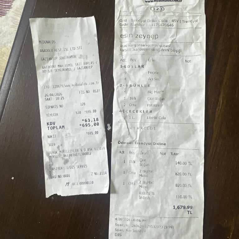 McDonald’s Delivery Error Missing Big Mac Meals and Onion Rings