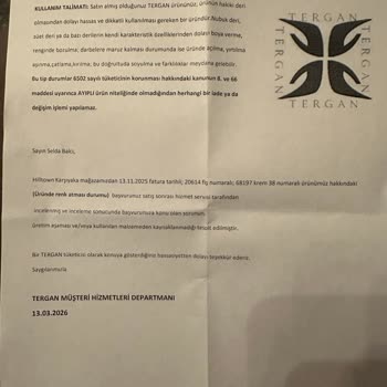 Tergan Krem Floater Ayakkabısının Renk Atması Ve Mağaza İlgisiz Tutumu