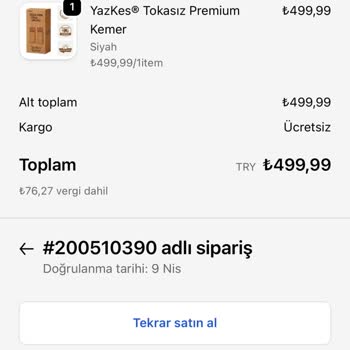 Yazkes Ne Ürün Gönderildi Ne De Tarafıma Herhangi Bir Bilgilendirme Yapıldı