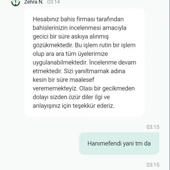 Tarafbet Hesabım Kapatıldı Ve 86 Bin Tl Çekimim Ödenmedi