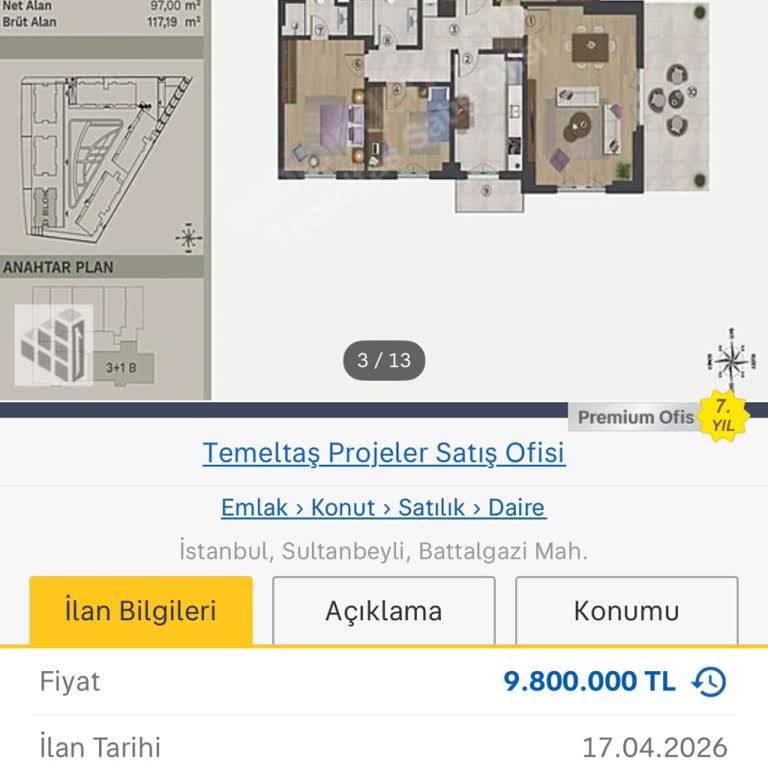 Ziraat GYO Sultanbeyli Konut Projesinde Yanıltıcı Fiyat Ve Daire Tipi Bilgisi