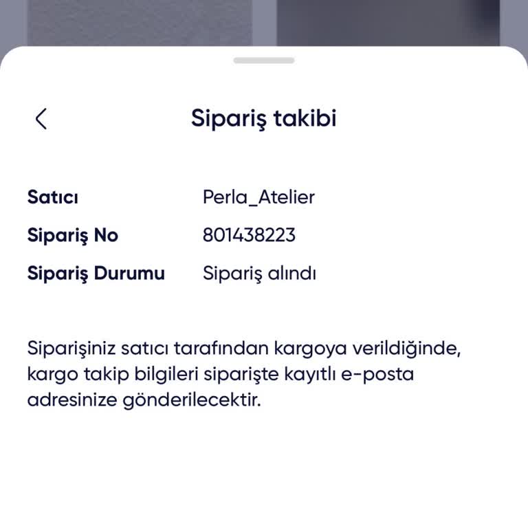 Perla Atelier Ürün Hâlâ Elime Ulaşmadı