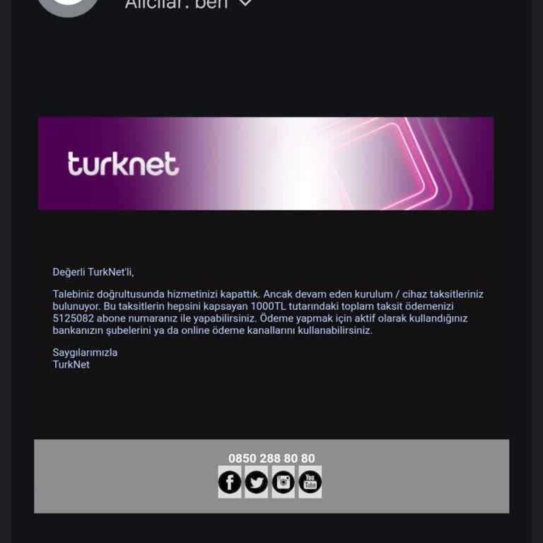 Aktif Olmayan Fiber Hizmetine 1000 TL Haksız Borç Ve Yanıtsızlık