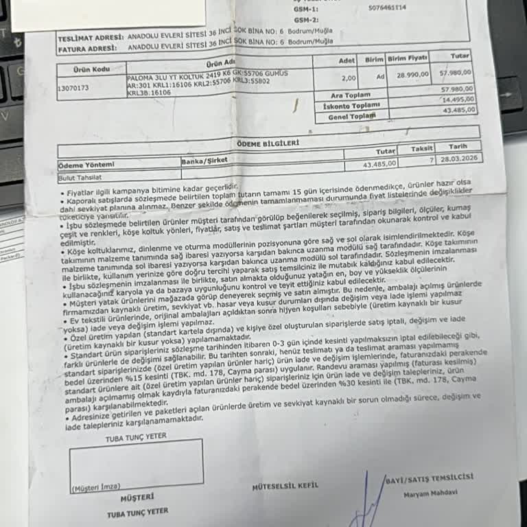 Teslimat Gecikmesi Ve Bilgilendirme Eksikliği Nedeniyle Mağduriyet