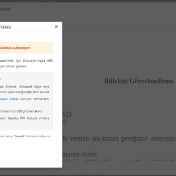 UYAP Bilirkişi Portalında Ark Signer Hatası