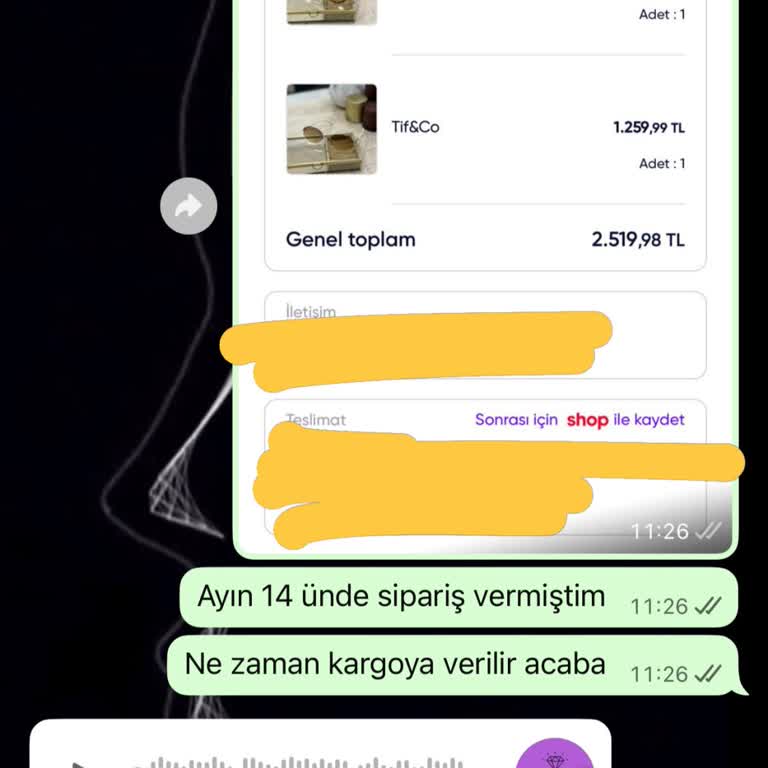 Kargo Bilgisi Gelmeyen Gözlük Siparişi İçin İade Talebi