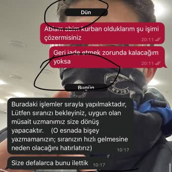 Gevey Biz Ürünü Çalışmıyor, Destek Kırıcı Ve İade Talebi