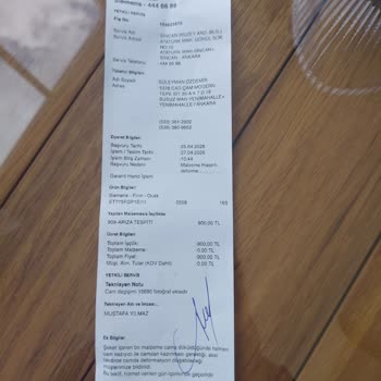 Cam Ocakta Çatlak Ve Garanti Dışı Değişim Ücreti