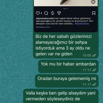 Odywood’un Üçlü Epoksi Sehpasının 4 Ayda Teslim Edilmemesi Ve İade Talebi