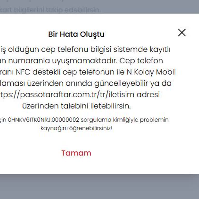 Passo Taraftar Kartı Başvurusu Telefon Numarası Tanınmıyor Ve Destek Yok