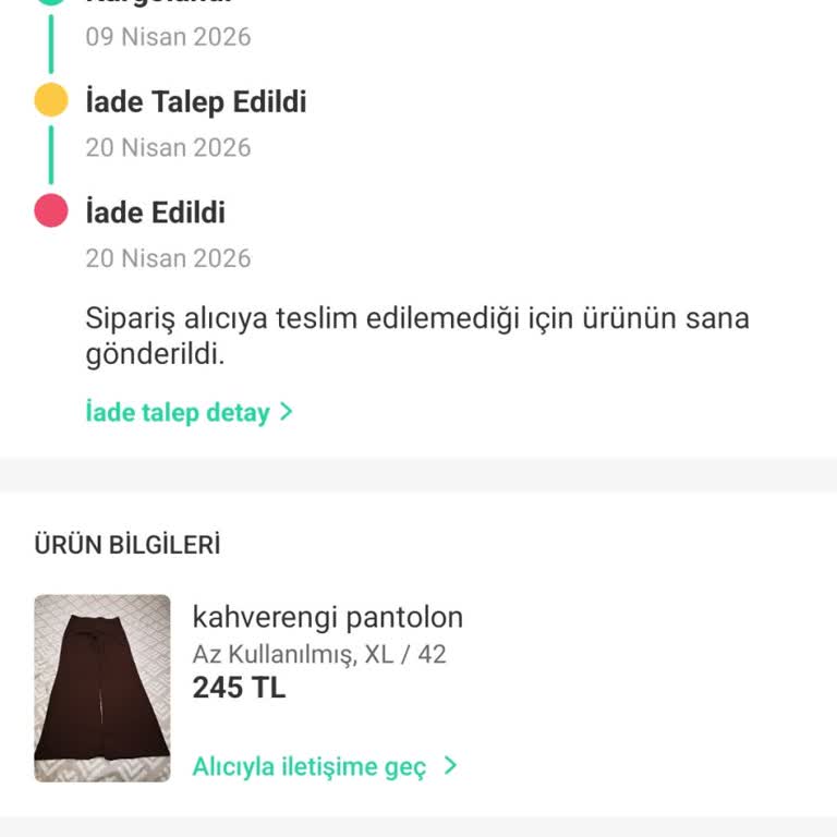 Ürün Kayboldu, İade Gecikiyor Ve Açıklama Bekliyorum