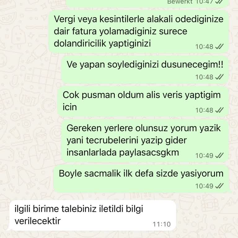 Modaselvim Gümrük Vergisi Kesintisi Belge Talebi