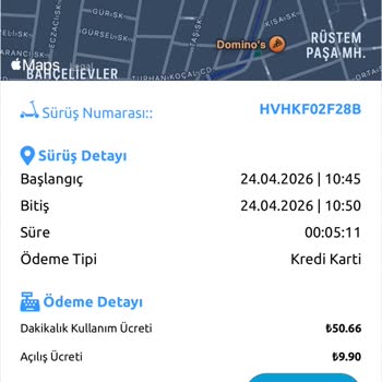 Hey Scooter Sistemdeki Hata Nedeniyle 600 TL Haksız Ücret ve Tehditkar Müşteri Hizmetleri