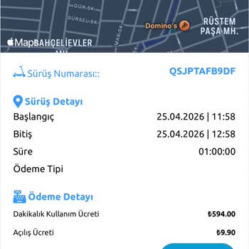 Hey Scooter Sistemdeki Hata Nedeniyle 600 TL Haksız Ücret ve Tehditkar Müşteri Hizmetleri