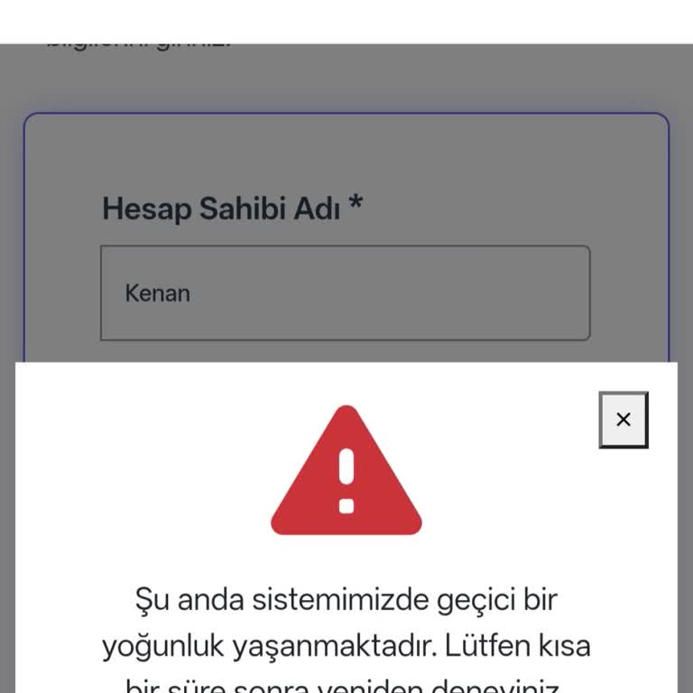 Banabak Uygulamasında Ariel Kampanyası İadesi Sürekli Hata Veriyor