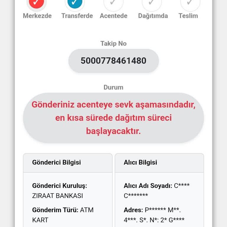 Ziraat Bankası Kartı Teslim Edilmedi, Bilgi Alınmadı Ve Acil Teslim Talep Ediliyor