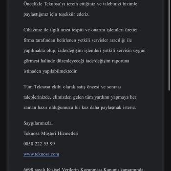 Ana Kart Arızalı Tablet İçin Bedel İadesi Talebim Cevap Almıyor