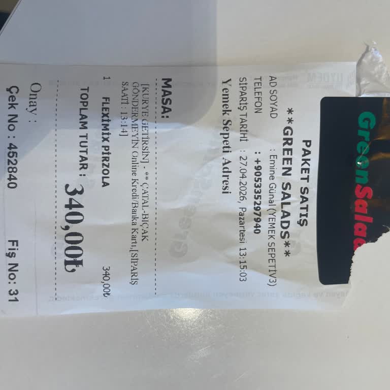 Yanlış Ürün Gönderimi Ve Cevapsız Restoran