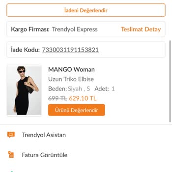 İadelerdeki Karışıklık Nedeniyle Elbisemi Ve 629 TL'yi Kaybettim