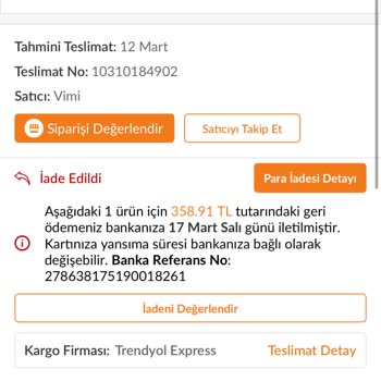 İadelerdeki Karışıklık Nedeniyle Elbisemi Ve 629 TL'yi Kaybettim