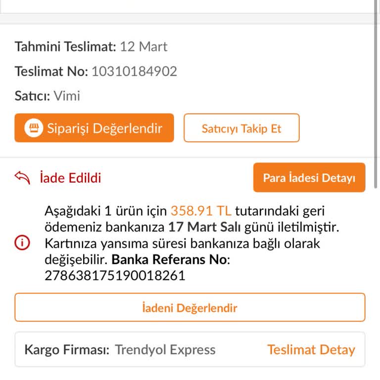 İadelerdeki Karışıklık Nedeniyle Elbisemi Ve 629 TL'yi Kaybettim