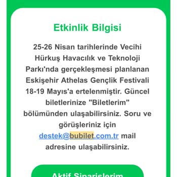 Tarih Ve Sanatçı Değişikliği Nedeniyle Bilet İadesi Talebi