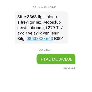 Adımsayar İndirirken Tek Tıkla Yetkisiz Mobiclub Aboneliği Ve 279 TL Ücretinin İptali