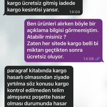 Hasarlı Kitap Gönderimi Ve Çözüm Sürecinde Yaşanan Memnuniyetsizlik