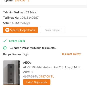Teslim Edilmediği Gösteren Siparişte Yanıltıcı Kargo Bilgisi