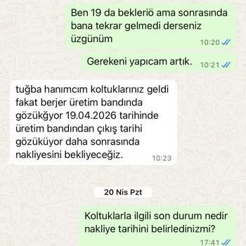 Doğtaş'ın Söz Verdiği Tarihte Koltuk Teslim Etmemesi Ve Müşteri Mağduriyeti